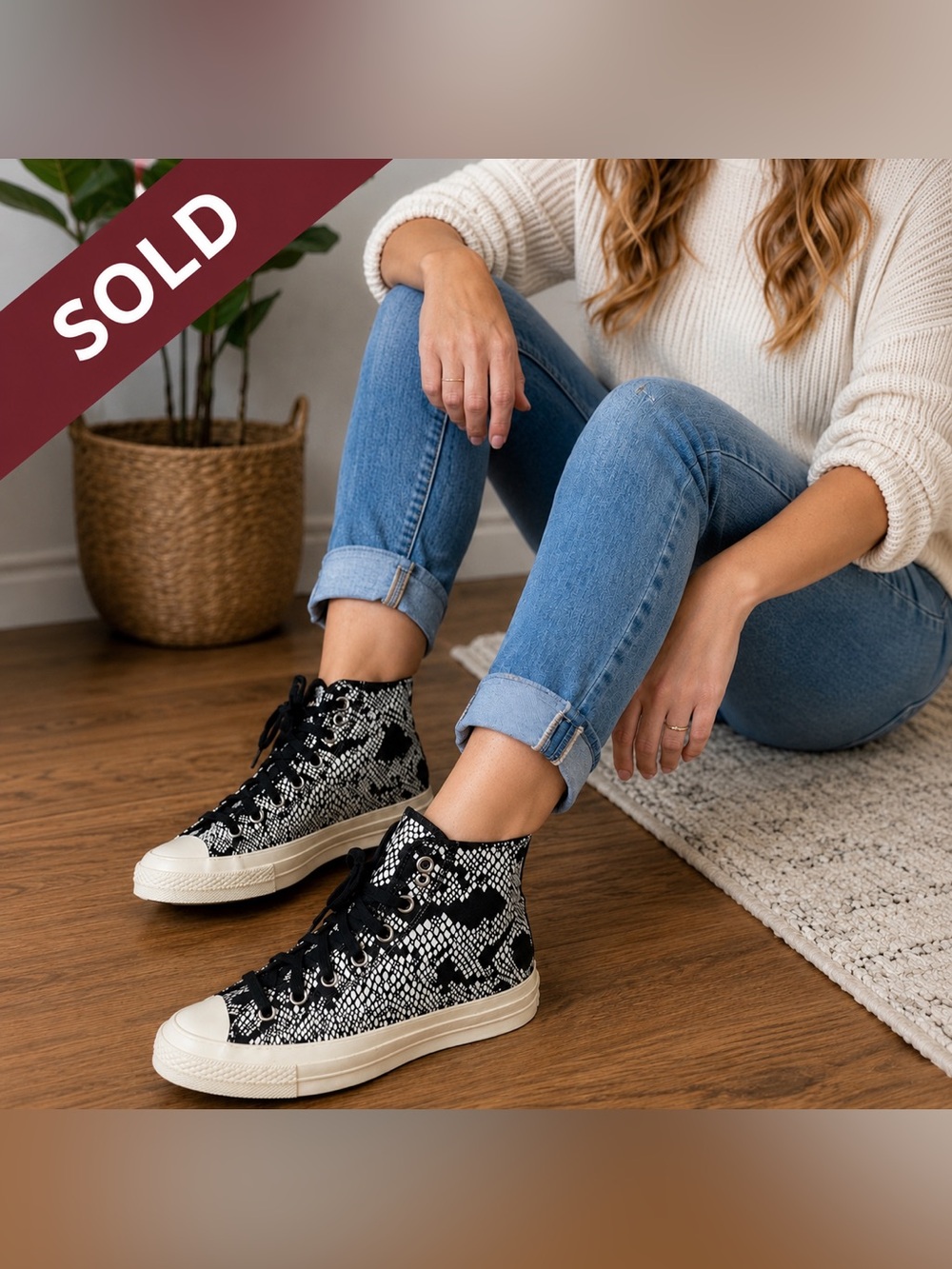 Converse Chuck 70 Digital Daze Python Print High Top Sneakers Women’s 7